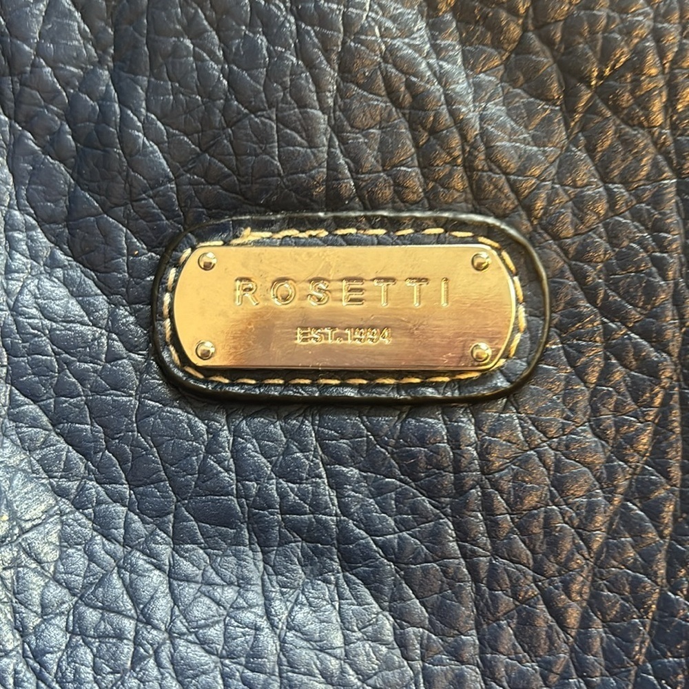 ROSETTI BLUE VEGAN LEATHER SHOULDER BAG ONE ZIPPER POCKET INSIDE SUPER CUTE - Picture 2 of 7